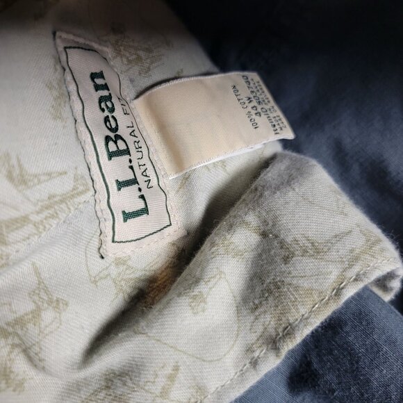 LL Bean Shorts Mens 44 Blue Khaki Cargo Outdoor Casual Preppy Natural Fit Hike - Picture 3 of 7